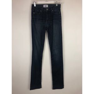 Paige Kelly Dark Blue Hoxton Straight Denim Jeans